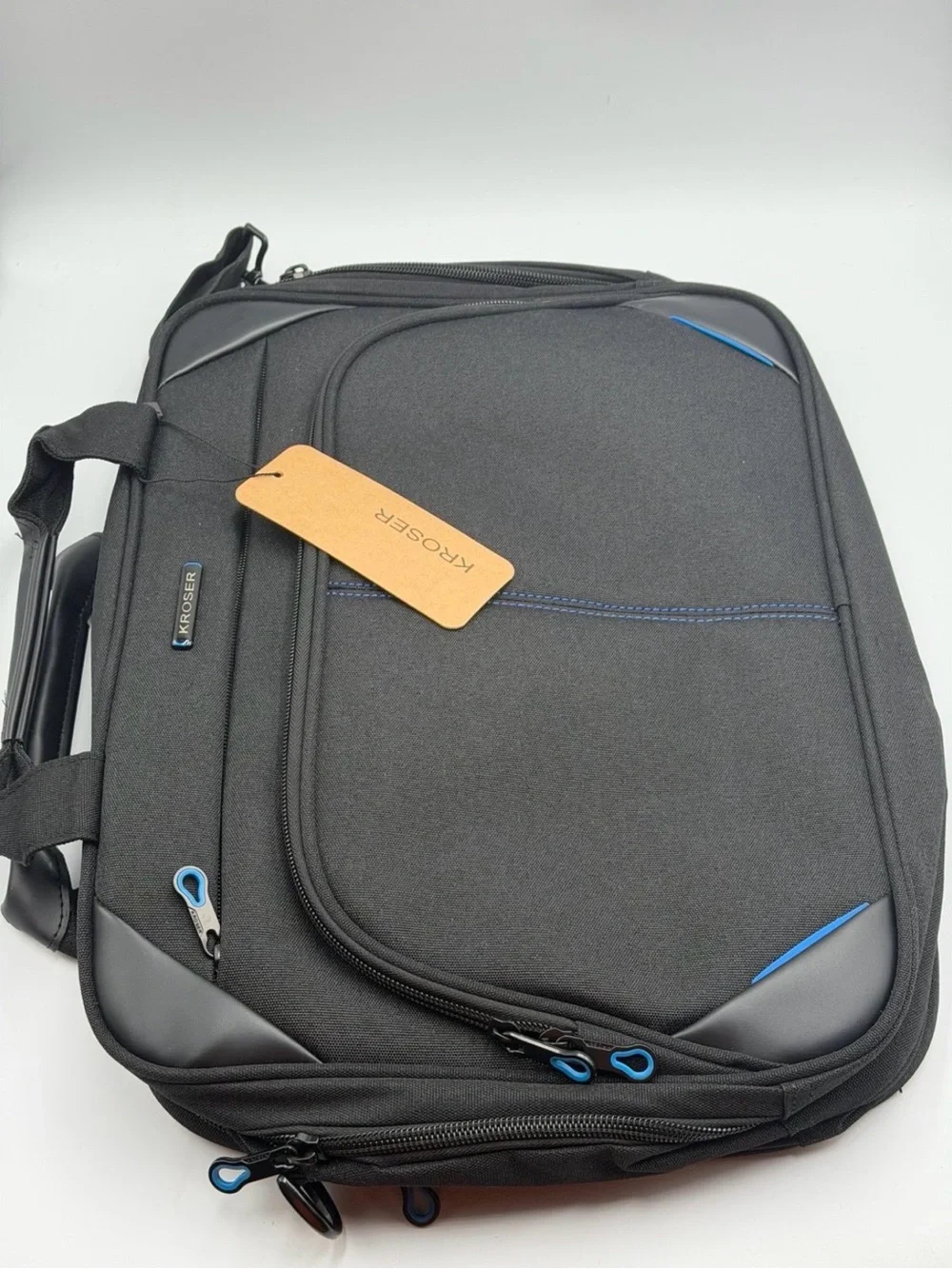 KROSER 17.3” Laptop Briefcase Travel Messenger Bag Black TSA Friendly NWT